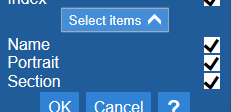 Select items