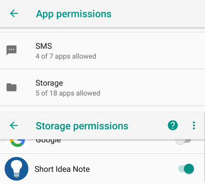 Accept file access on Android