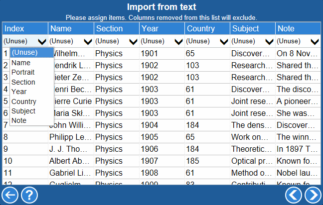 Item assignment