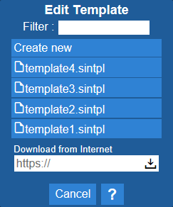 Enumerate template files